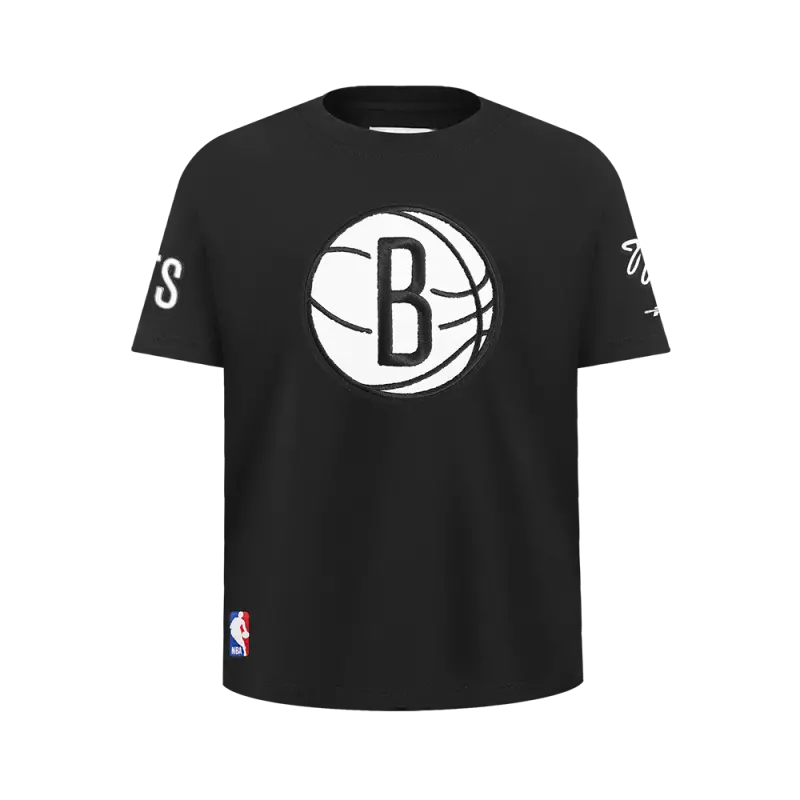 nba brooklyn nets retro classic single jersey big boys single jersey tee black
