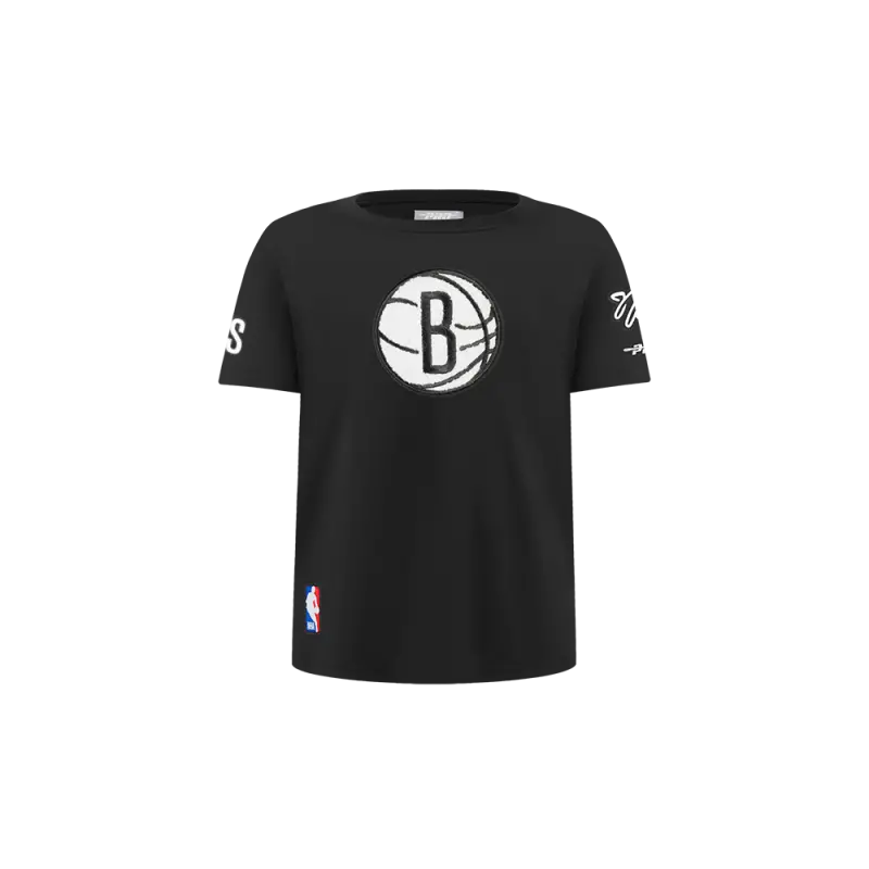 nba brooklyn nets retro classic toddler boys short sleeve tee black